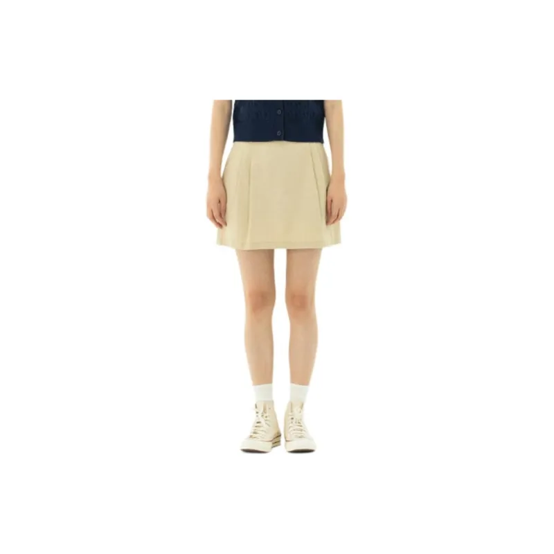 Lee Casual Short Skirts Women's Beige-2