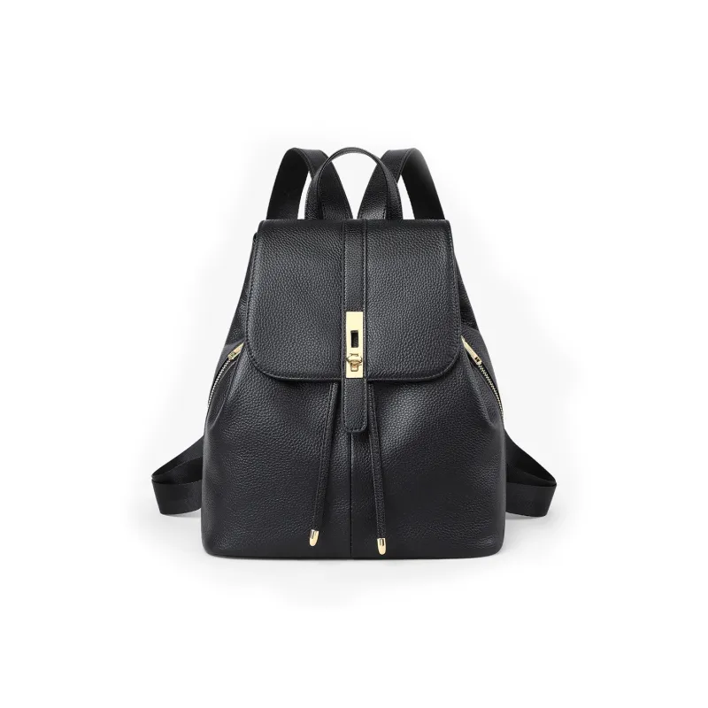MILLIE'S Cow Leather With Synthetic Leather Backpack Tubas Women's Black-1