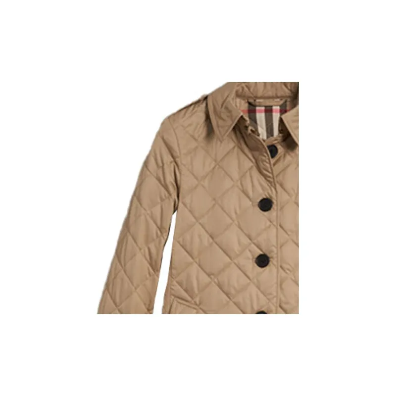 Burberry Puffer Jacket Women's Khaki-5