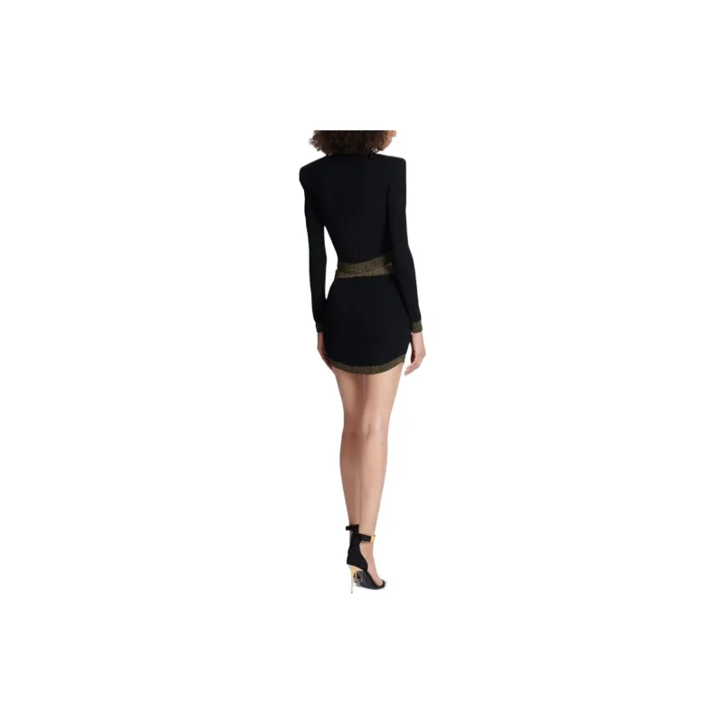 BALMAIN Button embellished Knitted Miniskirt-2