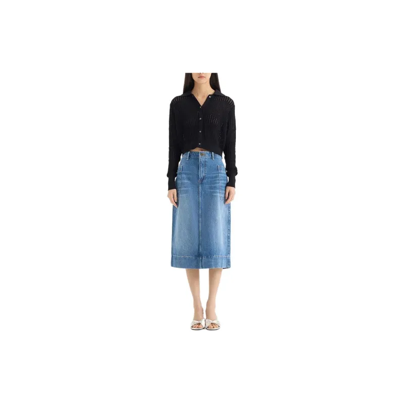 FRAME SS24 Denim Long Skirt Women's Blue-1