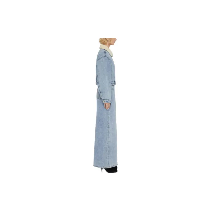 Givenchy Denim Long Skirts Women's Blue-3