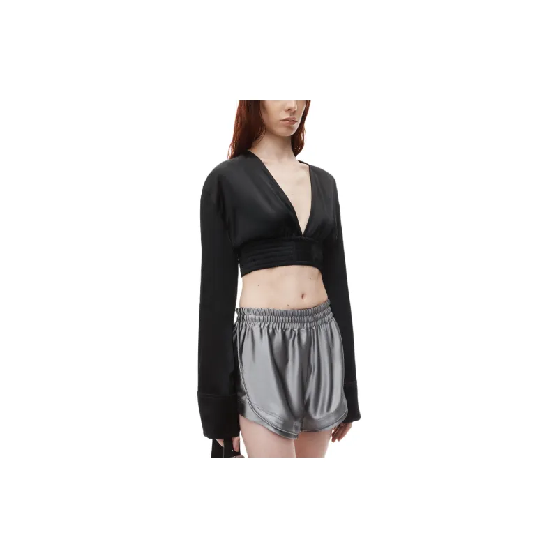 Alexander Wang V Front Elastic Longsleeve Black-5