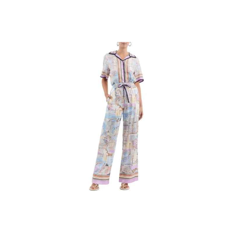 REBECCA VALLANCE Parfait Graphic-print Silk Trousers-3