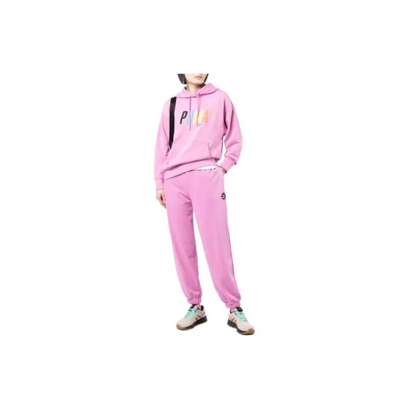 PUMA Knitted Sweatpants Women's Pink-1