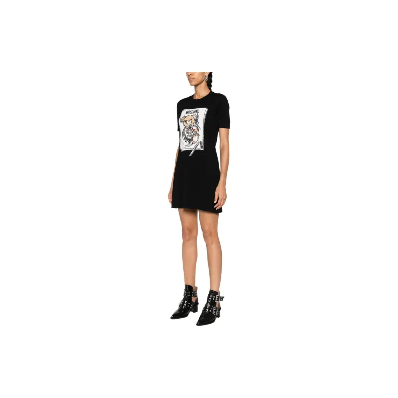 MOSCHINO Graphic Intarsia Dress-2