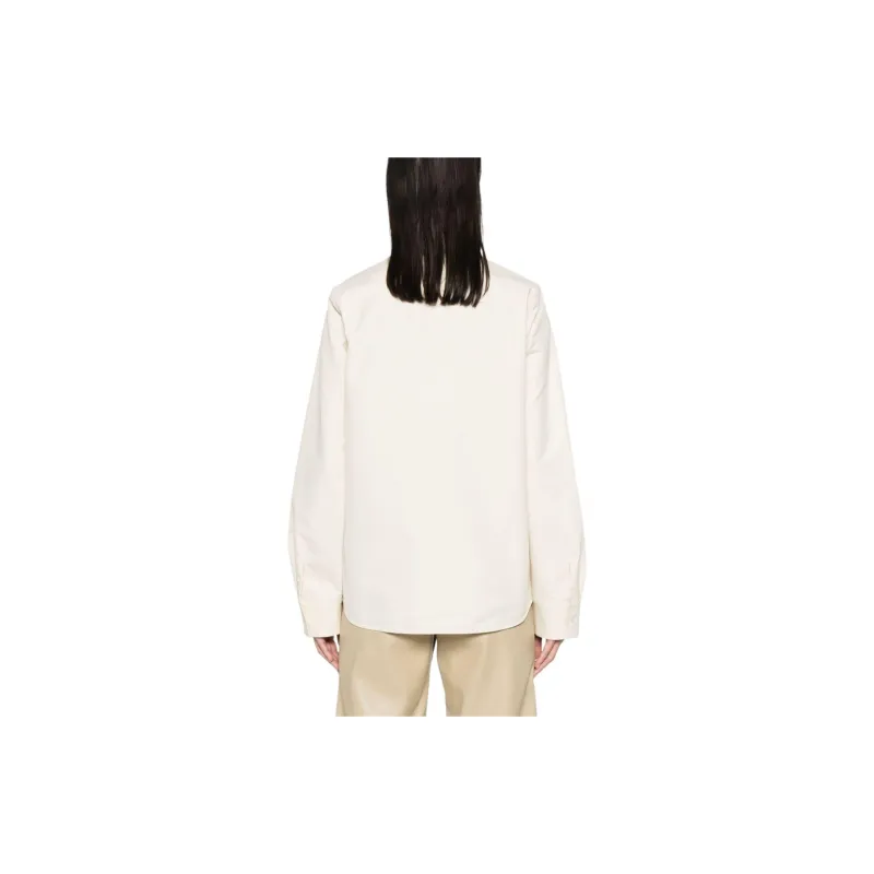 JIL SANDER Curved Hem Poplin Shirt-2