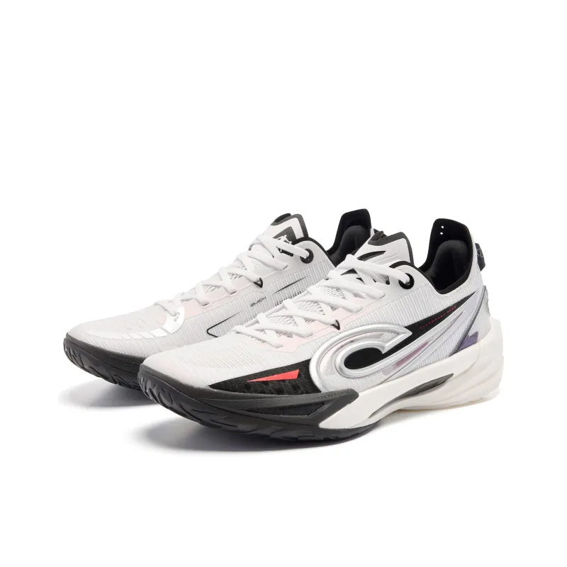 QIAODAN Fang Ci RISE 2.0 Basketball Shoes Men Low Top Black/Jordan White-2