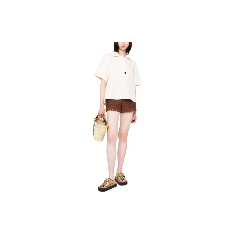 Valentino Casual Shorts Women's Brown Red-1