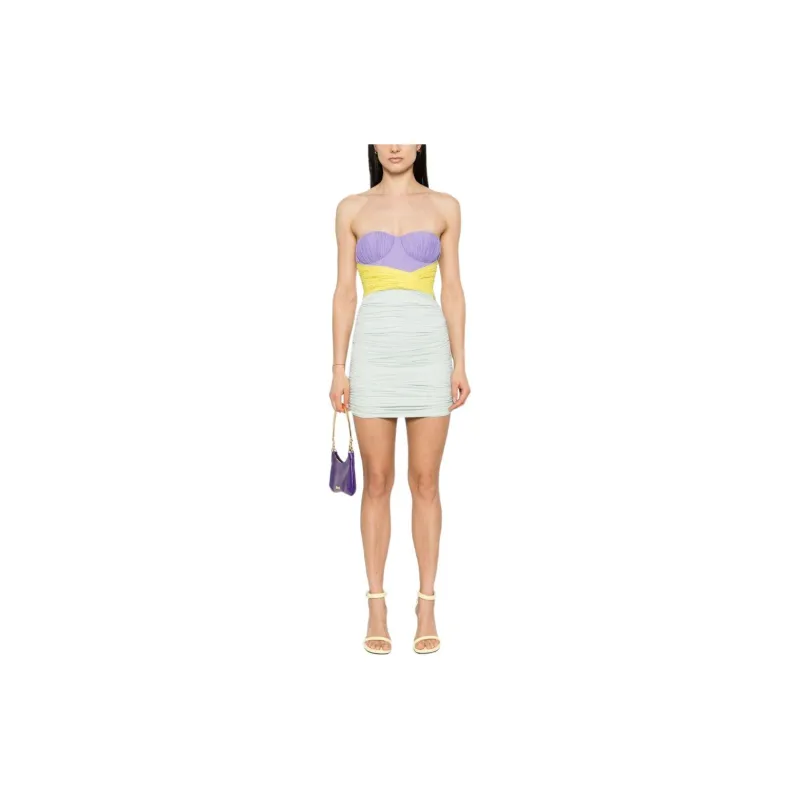 Elisabetta Franchi Tricolour Draped Jersey Mini Dress-1