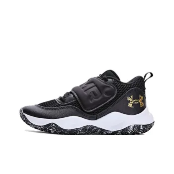 Under Armour Slip Resistant Low Top Children's Basketball Shoes Black Teenagers