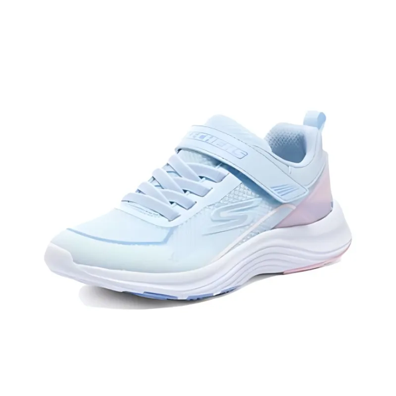 Skechers Kids Breathable Low Top Kids' Running Shoes Light Blue Pink Teenagers-3