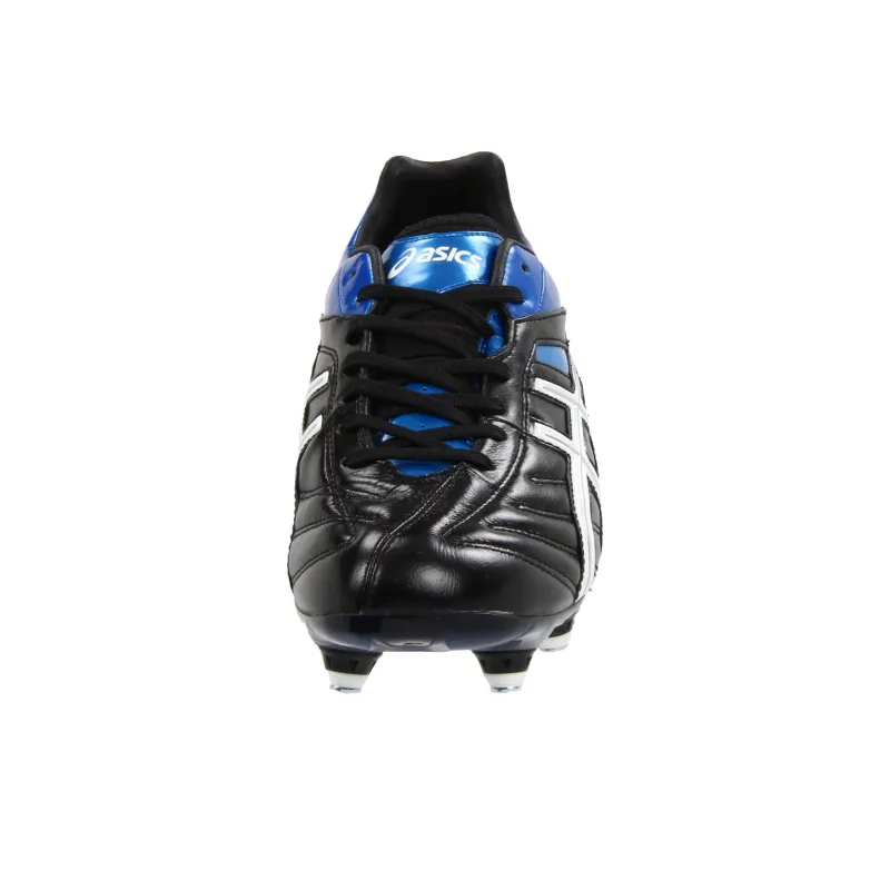 Asics Lethal Tigreor SG Metal Long Studs Cushioning Wear Resistant Soccer Shoes Men's Blue Black-3