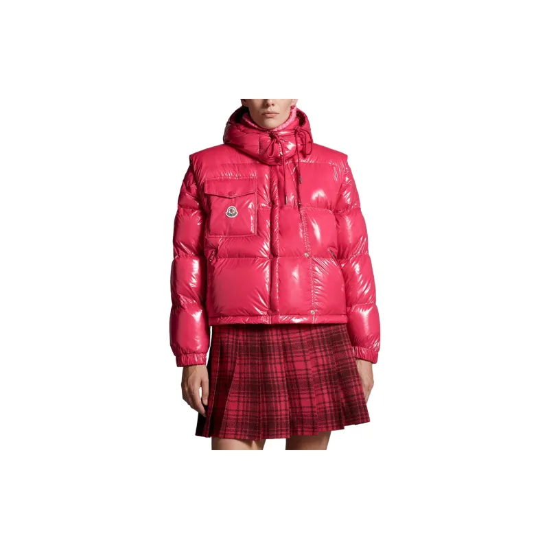 Moncler Karakorum Ripstop Short Down Jacket Fuchsia I-1