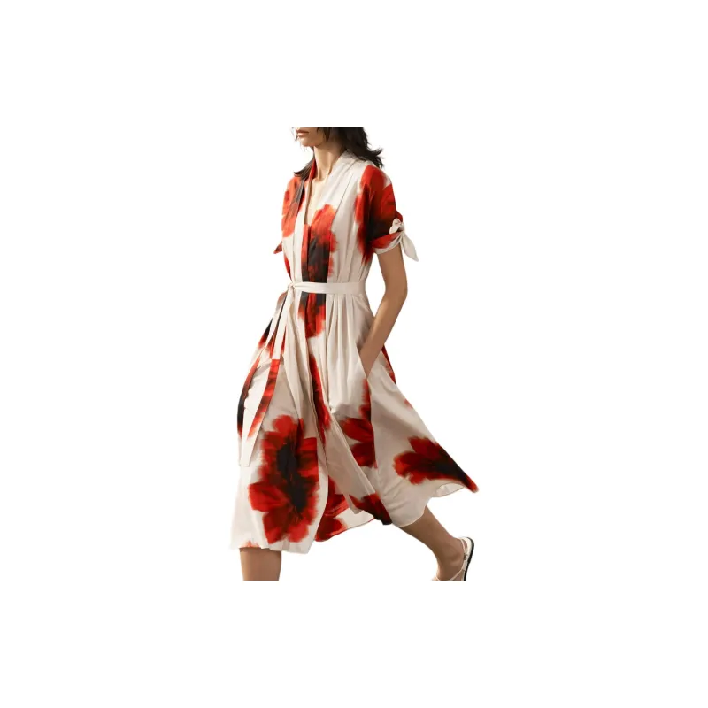ZARA Short Sleeved Dresses Women's Multicolor-5