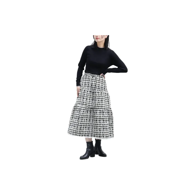 Beams Casual Long Skirt Women's Black-1