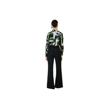 BBLLUUEE Shirt Women's Black Emerald Green