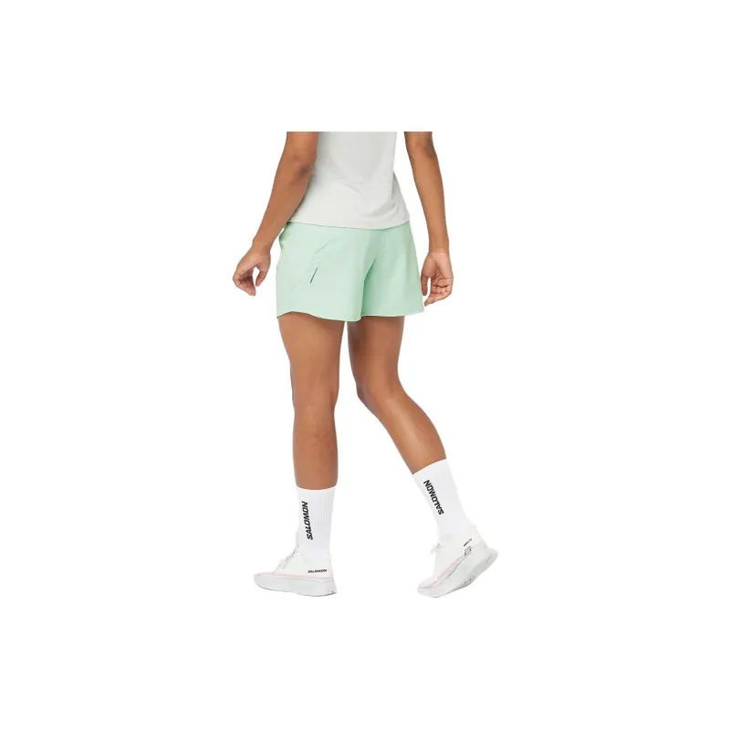 SALOMON CROSS 5' Casual Shorts Women's Light Green-3