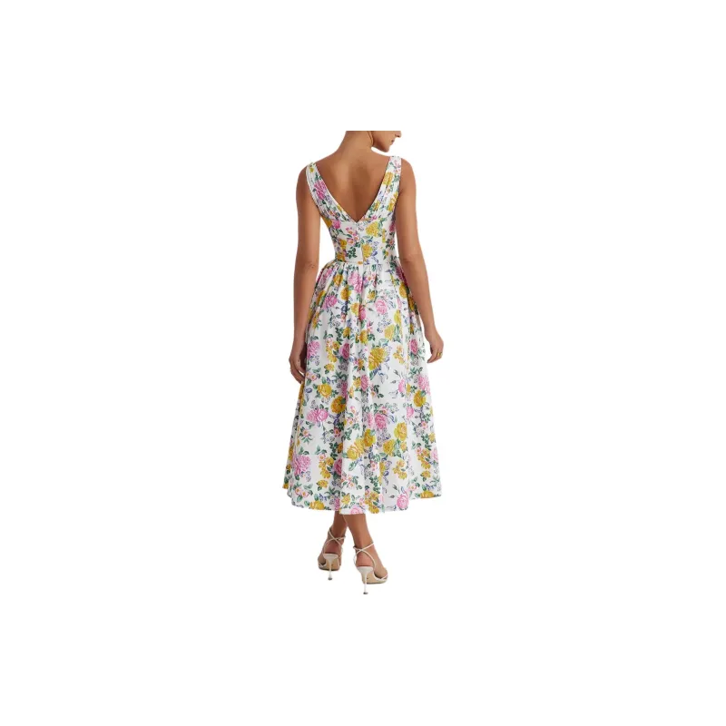 HOUSE OF CB EMMELINA Sleeveless Dress Women's White/White-3