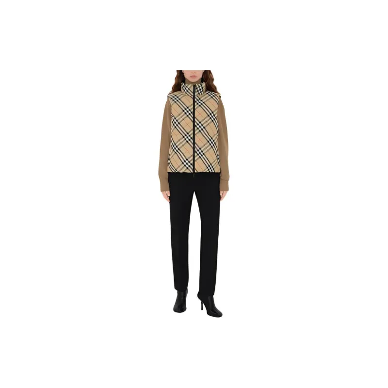 Burberry Checked Reversible Down Vest-1