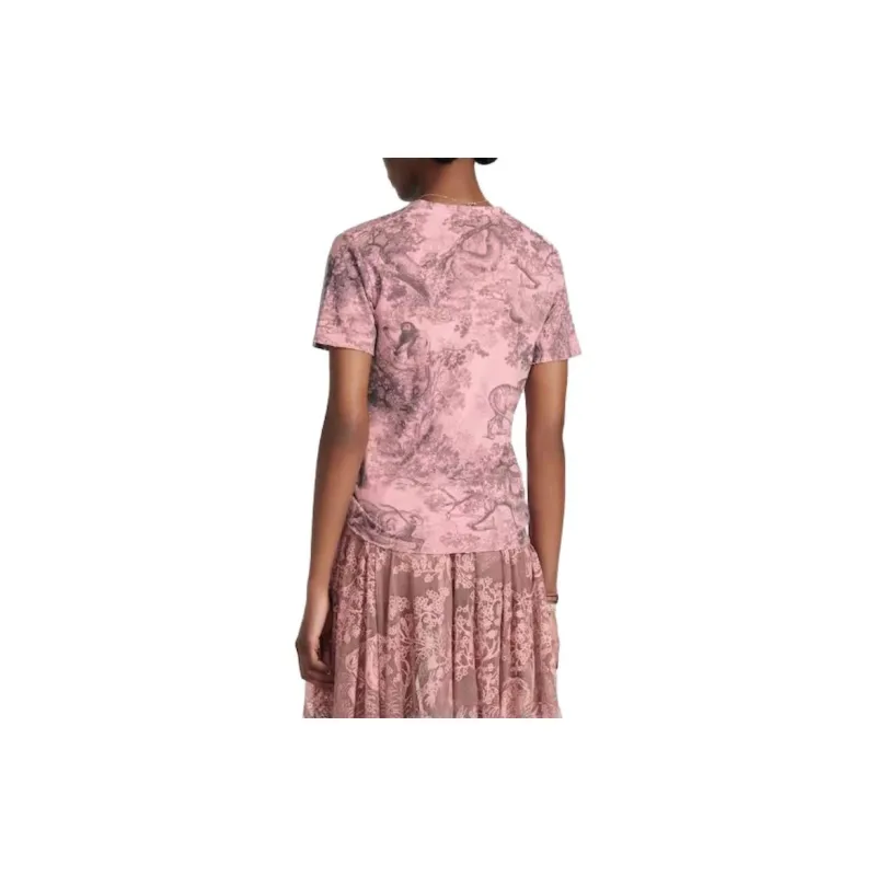 DIOR T-Shirts Women's Pink-3