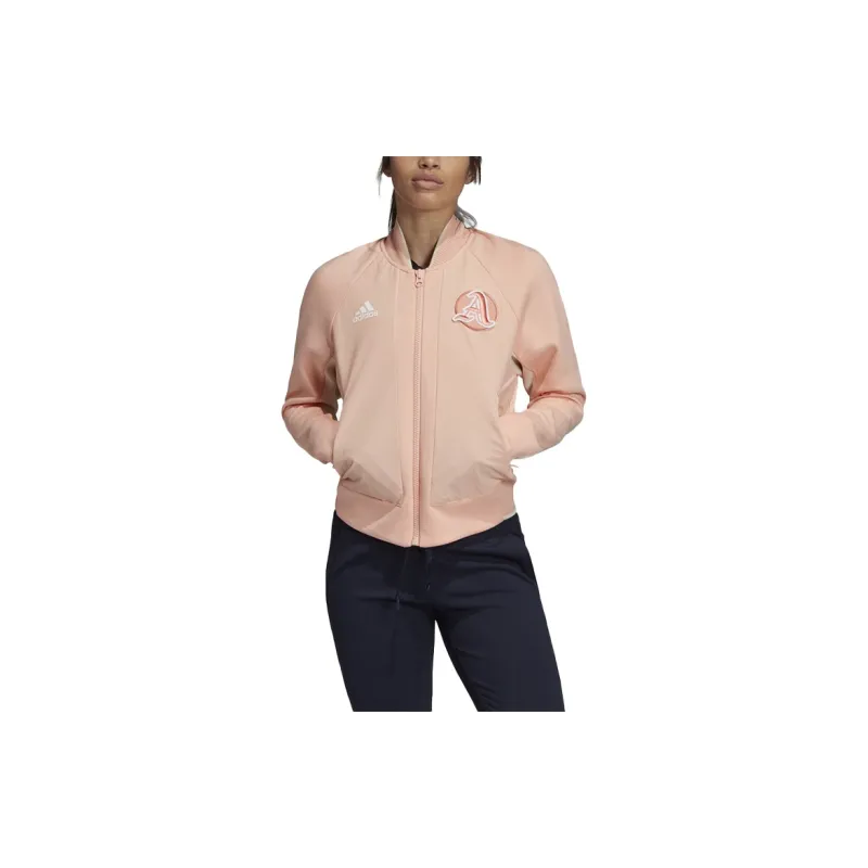 Adidas Jackets Women's Glossy Pink/Linen Brown-2