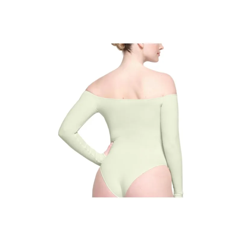 SKIMS ESSENTIAL OFF THE SHOULDER BODYSUIT Jumpsuit Women's PISTACHIO/Happy Fruit-2