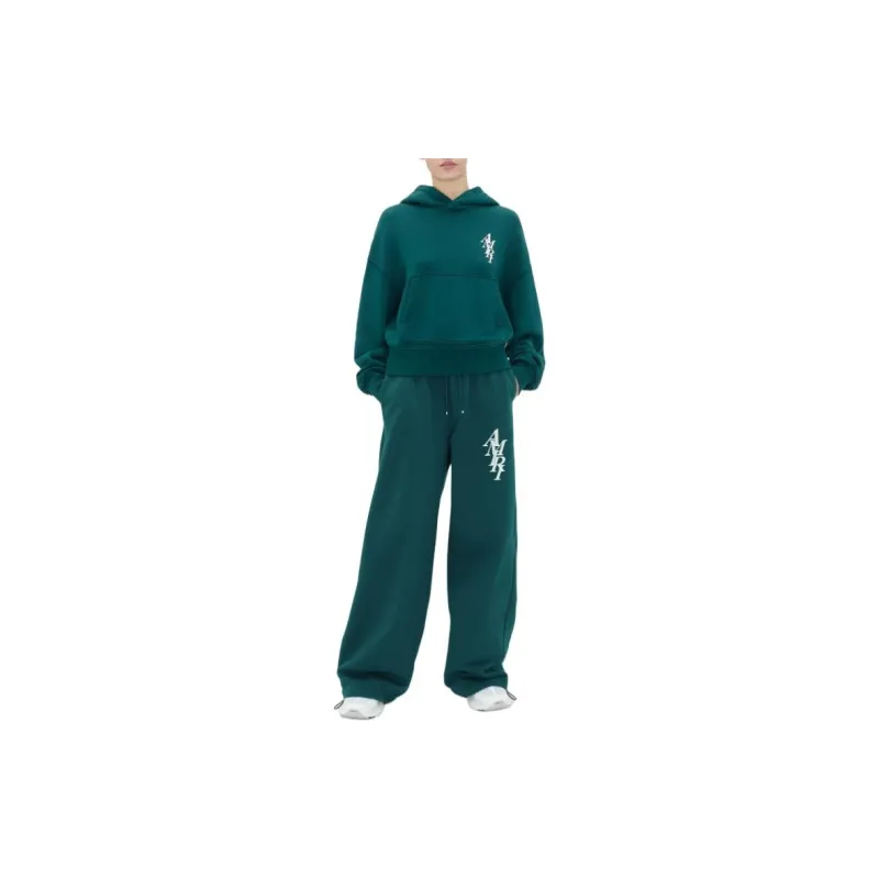 AMIRI Stack Hoodie Sweatshirt Women's Green-4
