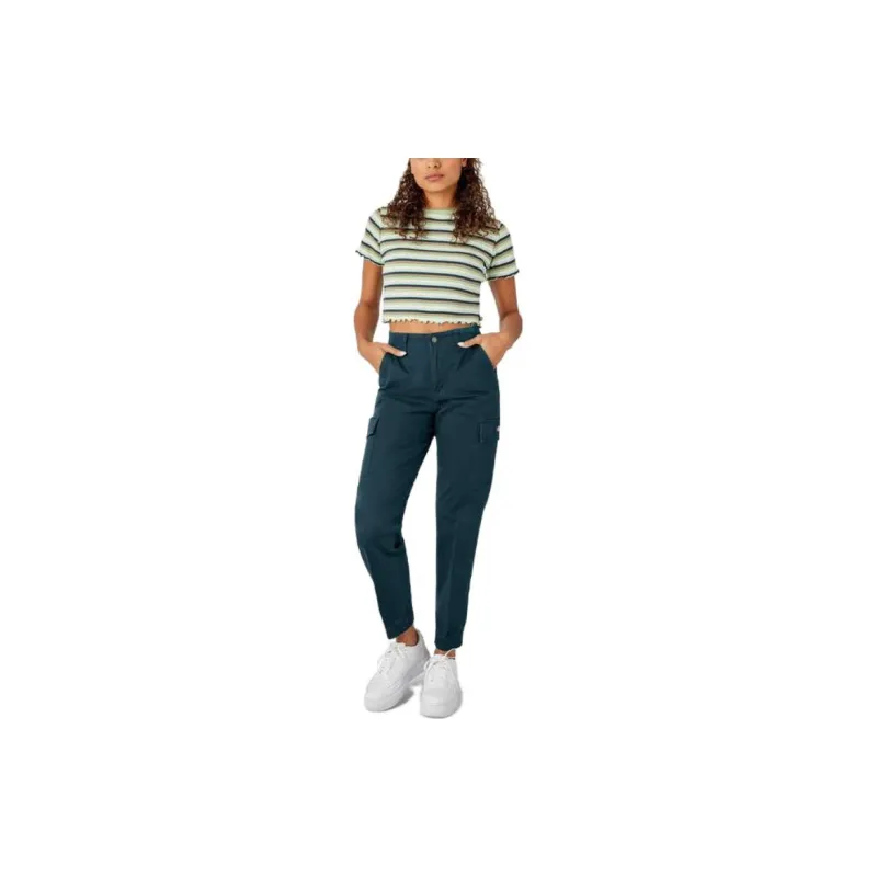Dickies High Rise Fit Cargo Jogger Pants Casual Pants Women's Dark Green-1