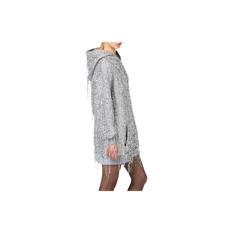 Elisabetta Franchi Sequined Fringed Mini Dress-3