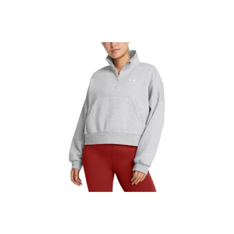 Under Armour Icon Fleece Oversized Sweatshirt Women's Light Gray-3