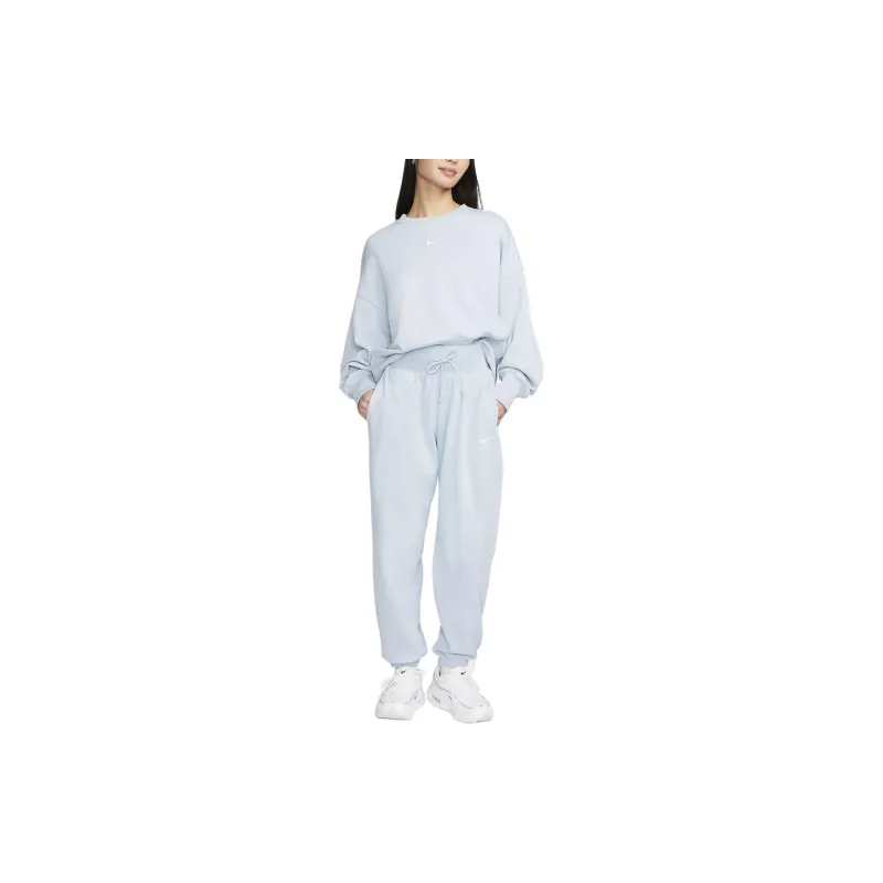 Nike Knitted Sports Pants Women's Light Blue-2