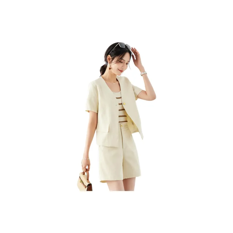 TERRE BLEUE Casual Suit Women's Cheese White-9