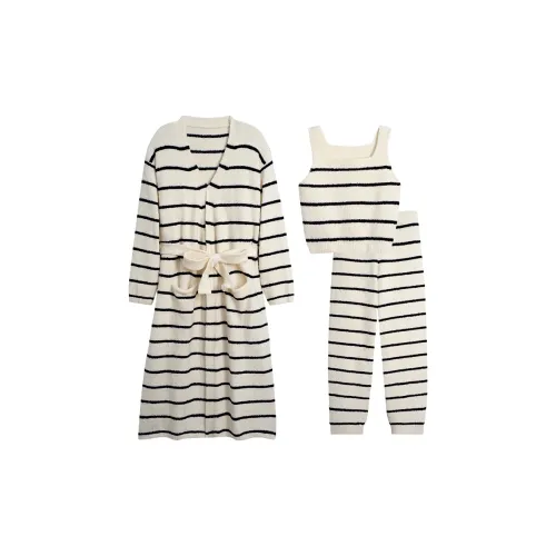 MIIOW Pajama Set Women's Black White Stripes
