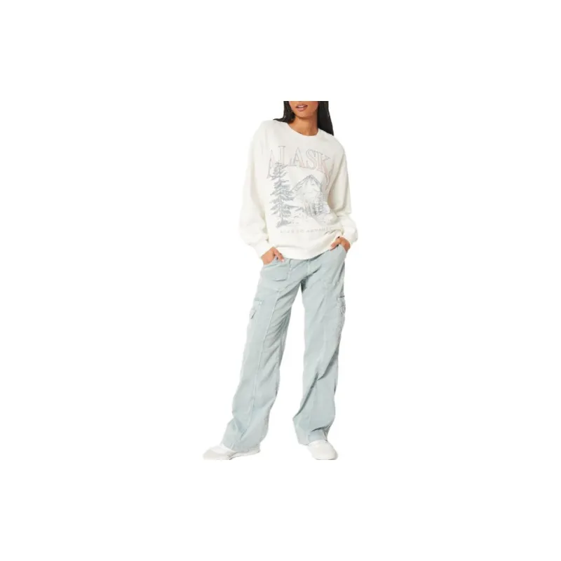 Hollister Sweatshirts Women's White-1