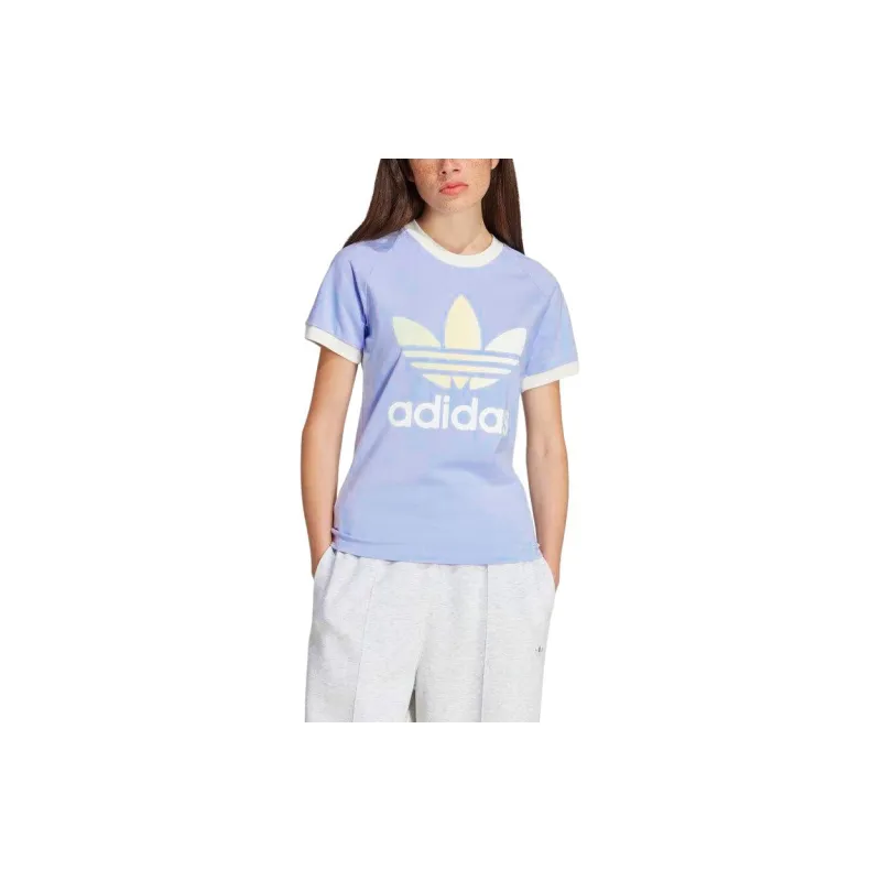 Adidas Originals Set in Sleeve T Shirt Women's Light Purple-3