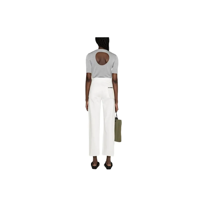 JIL SANDER Mid Waisted Cropped Jeans-2