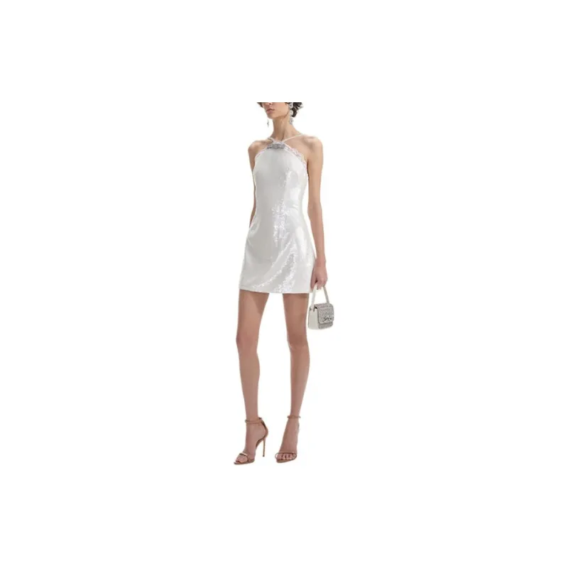 Self portrait Slip Dress Women's Ivory White-1