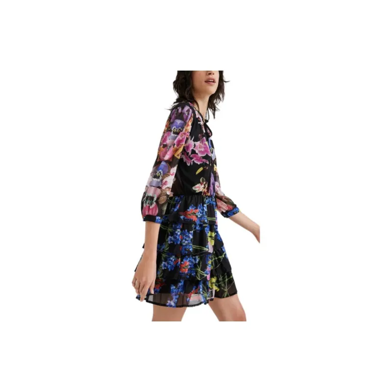 Desigual Long Sleeved Dress Women's Multicolor-5