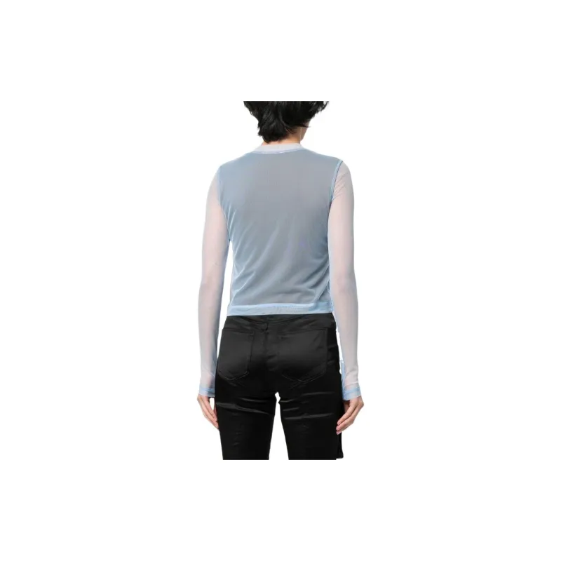 DIESEL OVAL-D Series Crop Tops Women's Blue-2