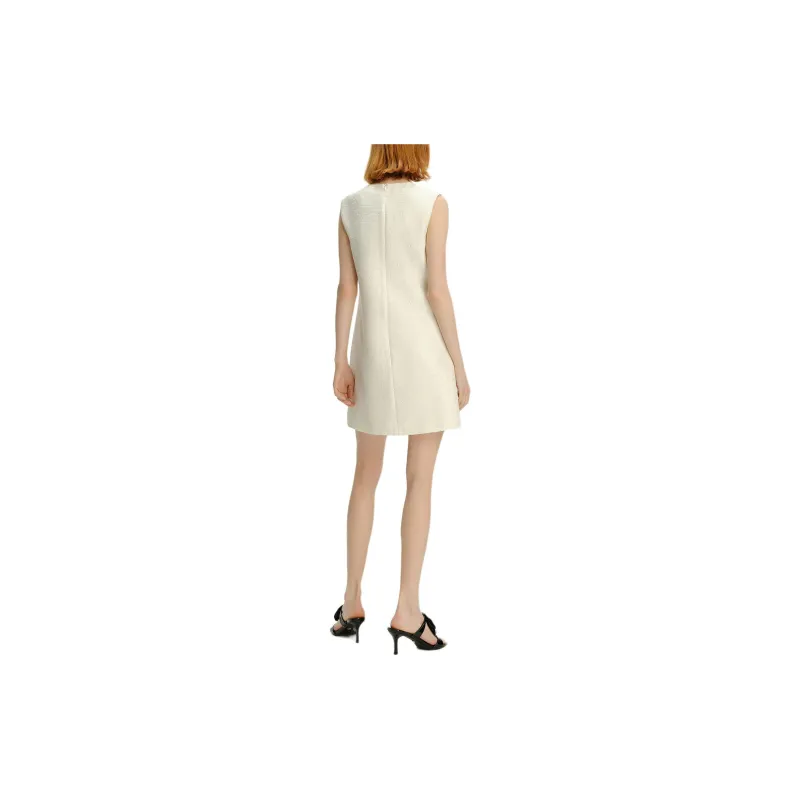 KARL LAGERFELD SS24 Sleeveless Dress Women's White-2
