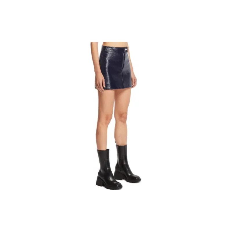 COURREGES Ellipse Vinyl Mini Skirt-3