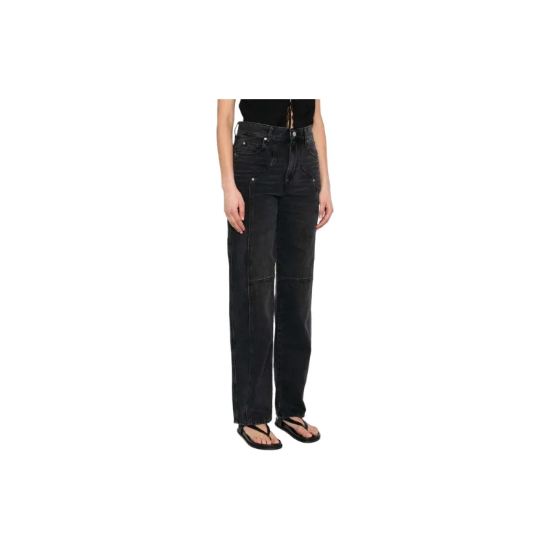 ISABEL MARANT ETOILE Valeria High rise Straight leg Jeans-3