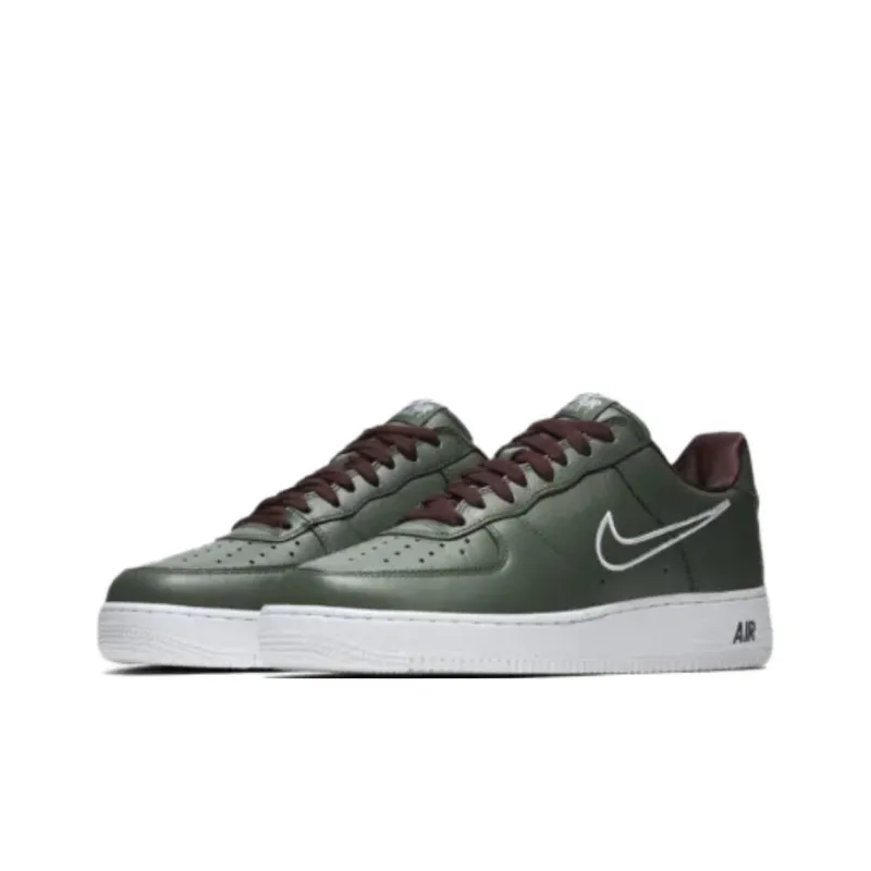 Nike Air Force 1 Anti-Slip Wear-Resistant Low-Top Skateboard Shoes Men's Green-2
