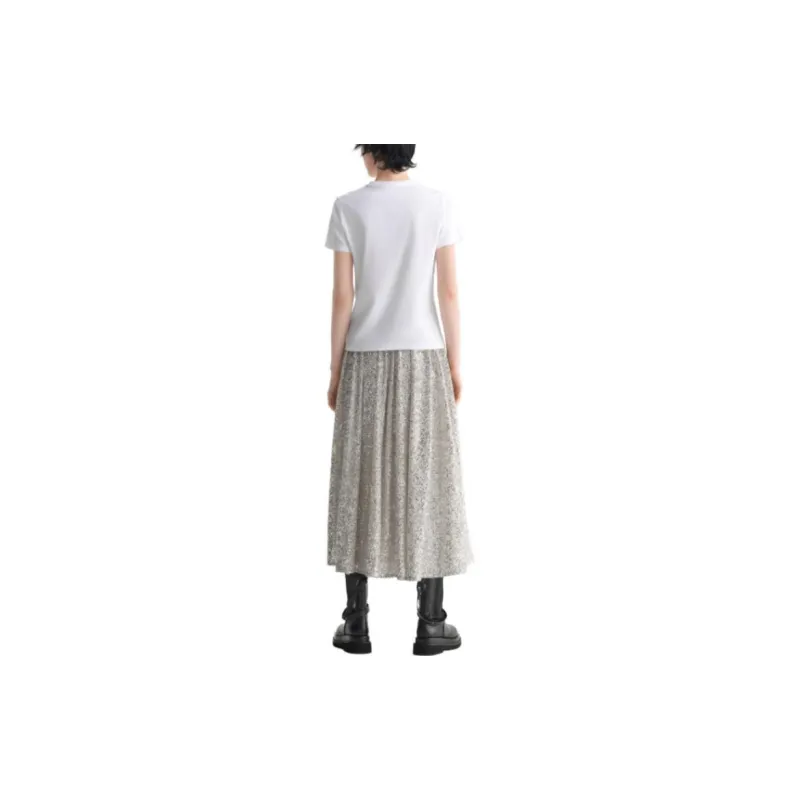 KARL LAGERFELD FW23 Casual Long Skirt Women's Silver-2