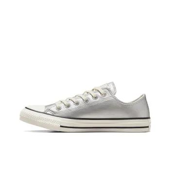 Chuck Taylor All Star Women's Converse Low 'Metallic Leather Silver' Women's
