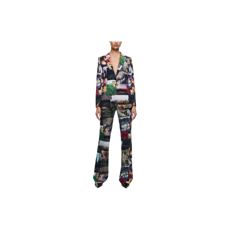 ALICE+OLIVIA FW24 MACEY Business Suit Women's Multicolor-3