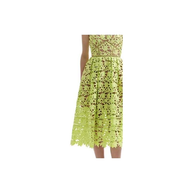 Self portrait Azalea V Neck Laced Midi Dress-5