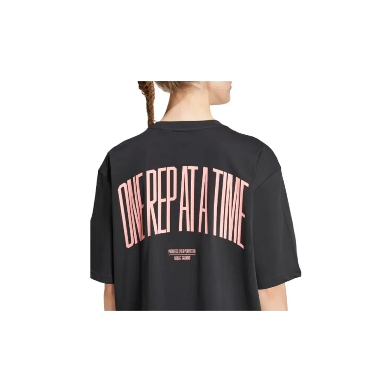 Adidas Drop Shoulder Sleeve T Shirt Women's Black-5