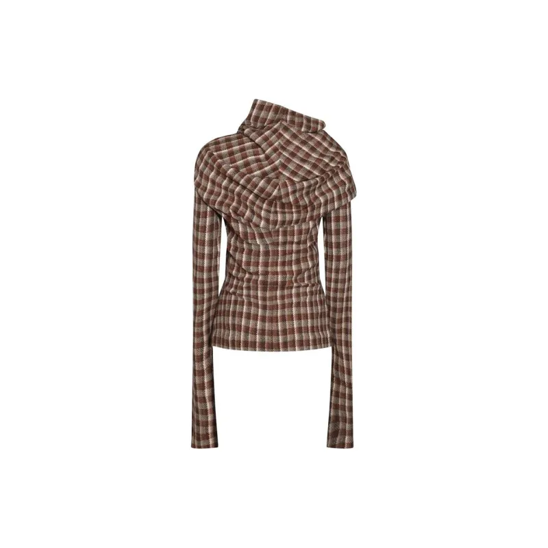 Acne Studios High Neckline Checked Blouse-1